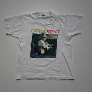 Vtg 80s KIDS George Straight Country Band T-Shirt Screen Stars Childs 10-12